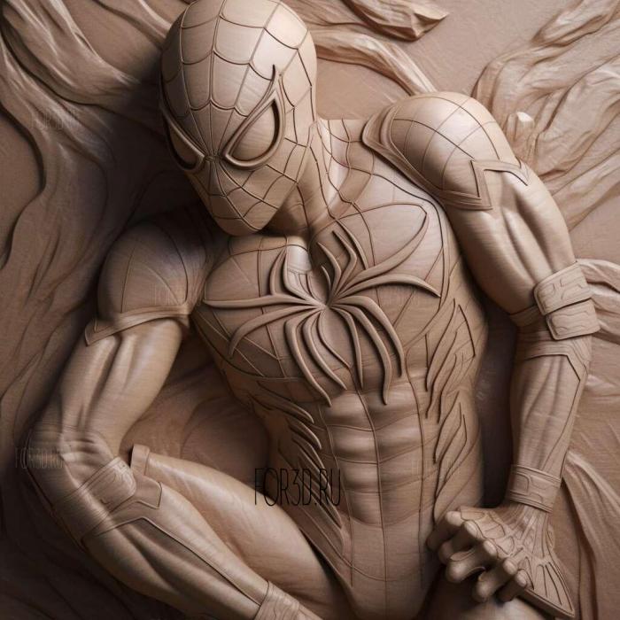 Gwen Spider Man 1 stl model for CNC